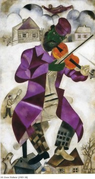  Chagall Lienzo - El violinista verde contemporáneo Marc Chagall